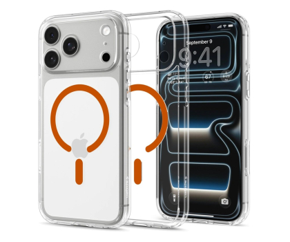 Etui ochronne do smartfonów Spigen Ultra Hybrid MagSafe do iPhone 18 Pro/17 Pro (clear orange)